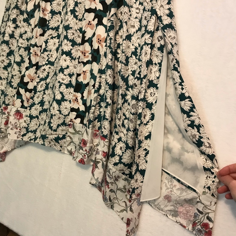 REBECCA TAYLOR green white flower Serene Dress 10‎ - Picture 11 of 12